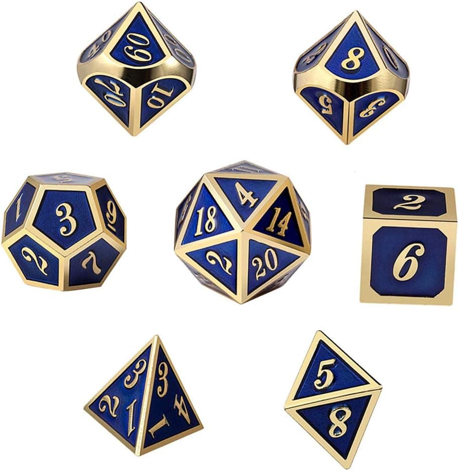 Set de dés polyédriques de JDR en métal
